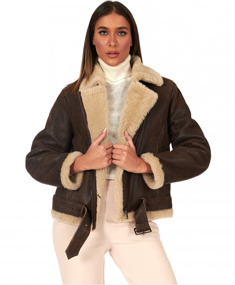 Montone shearling testa di...