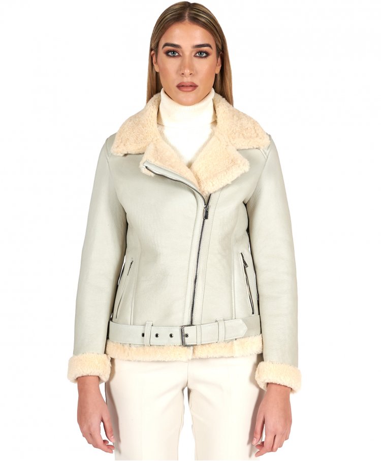 Montone shearling grigio...