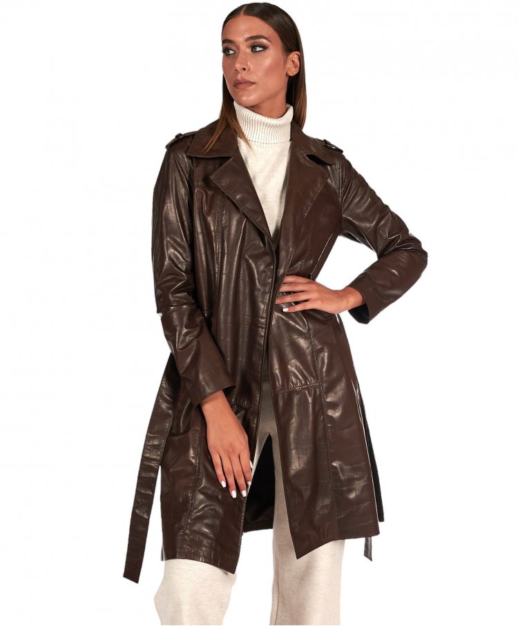 Trench in pelle cocco...